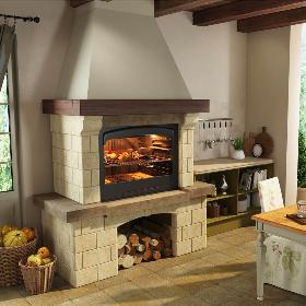 Каминная облицовка Ember Сантандер (ракушечник, гранит) фото