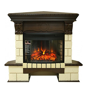 Портал Royal Flame Pierre Luxe угловой шампань под очаг Dioramic 25FX фото