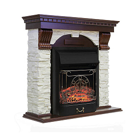 Портал Royal Flame Dublin арочный сланец белый угловой под очаги Fobos FX / Majestic FX фото